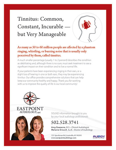 Tinnitus- Common, Constant, Incurable - but Very Manageable - Newsletter